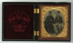Union Case-Clam Shell with Tintype of Hunters