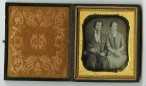 Daguerreotype of Young Couple, Man with Clarinet
