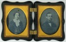 Quarter-Plate Thermoplastic Case with 2 Identified Daguerreotypes